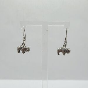VintagevBison Buffalo Sterling Silver 925 Dangle Earrings Southwestern